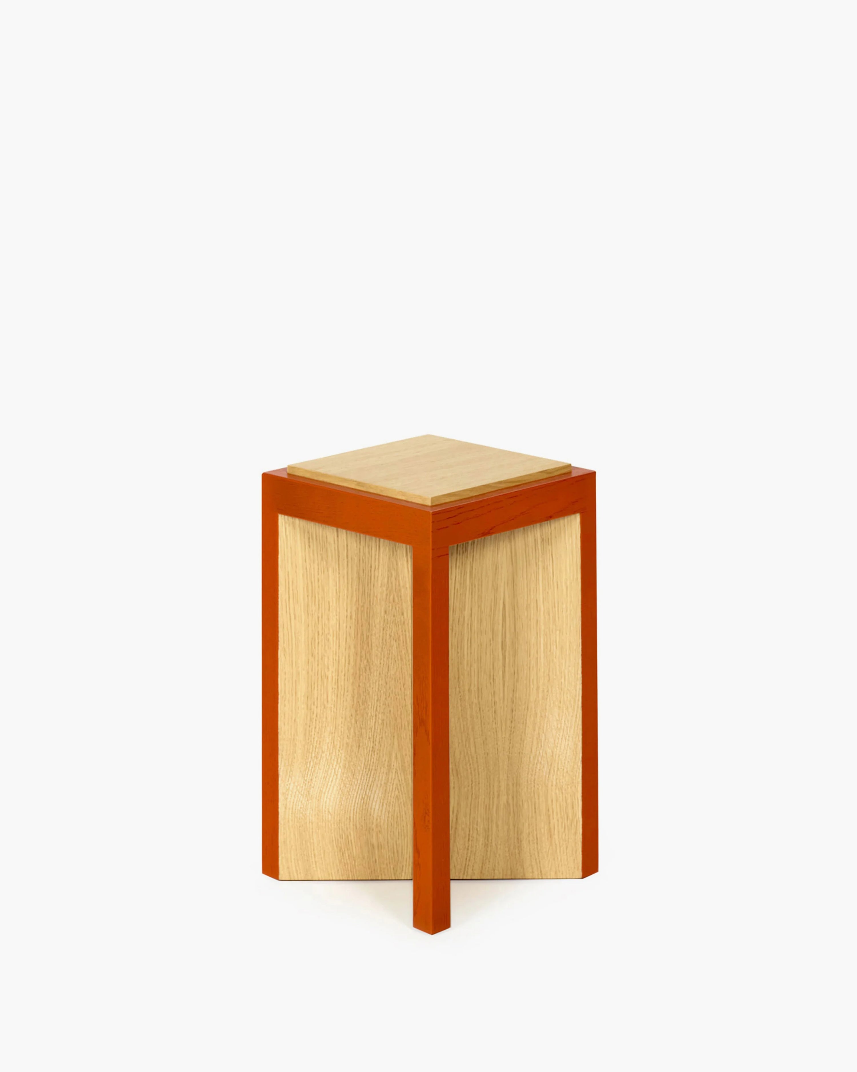 Side table oak natural - orange Kubé 4 | Serax by Ann Demeulemeester