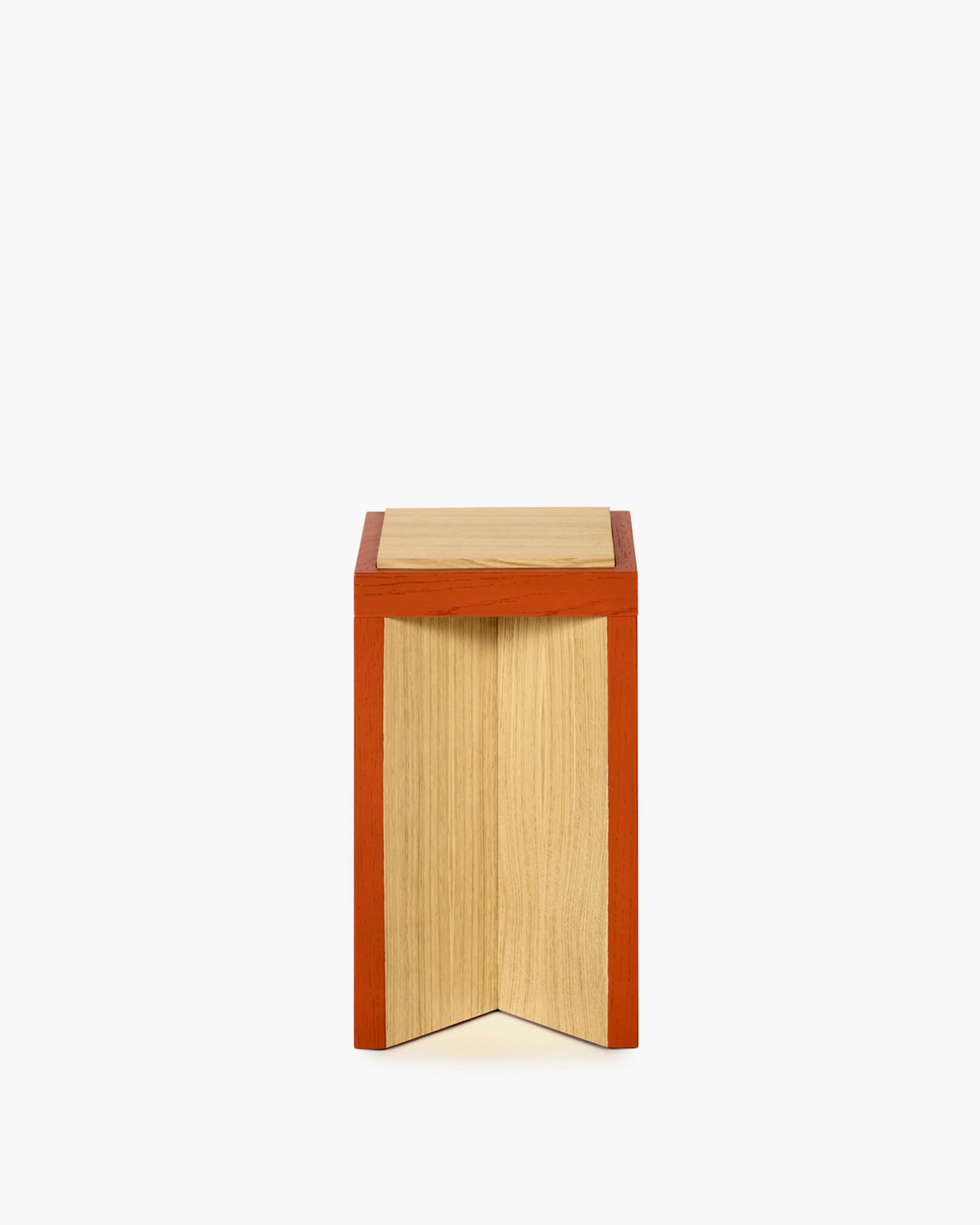 Side table oak natural - orange Kubé 4 | Serax by Ann Demeulemeester