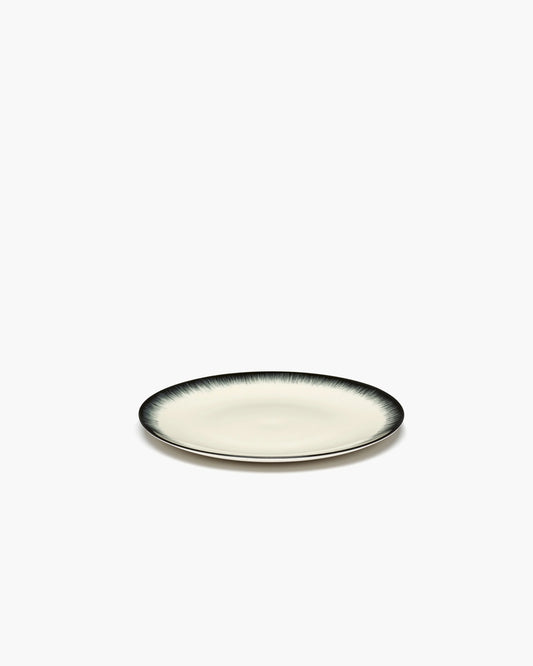 Serax by Ann Demeulemeester |  Breakfast plates set white/black variation 3 Dé