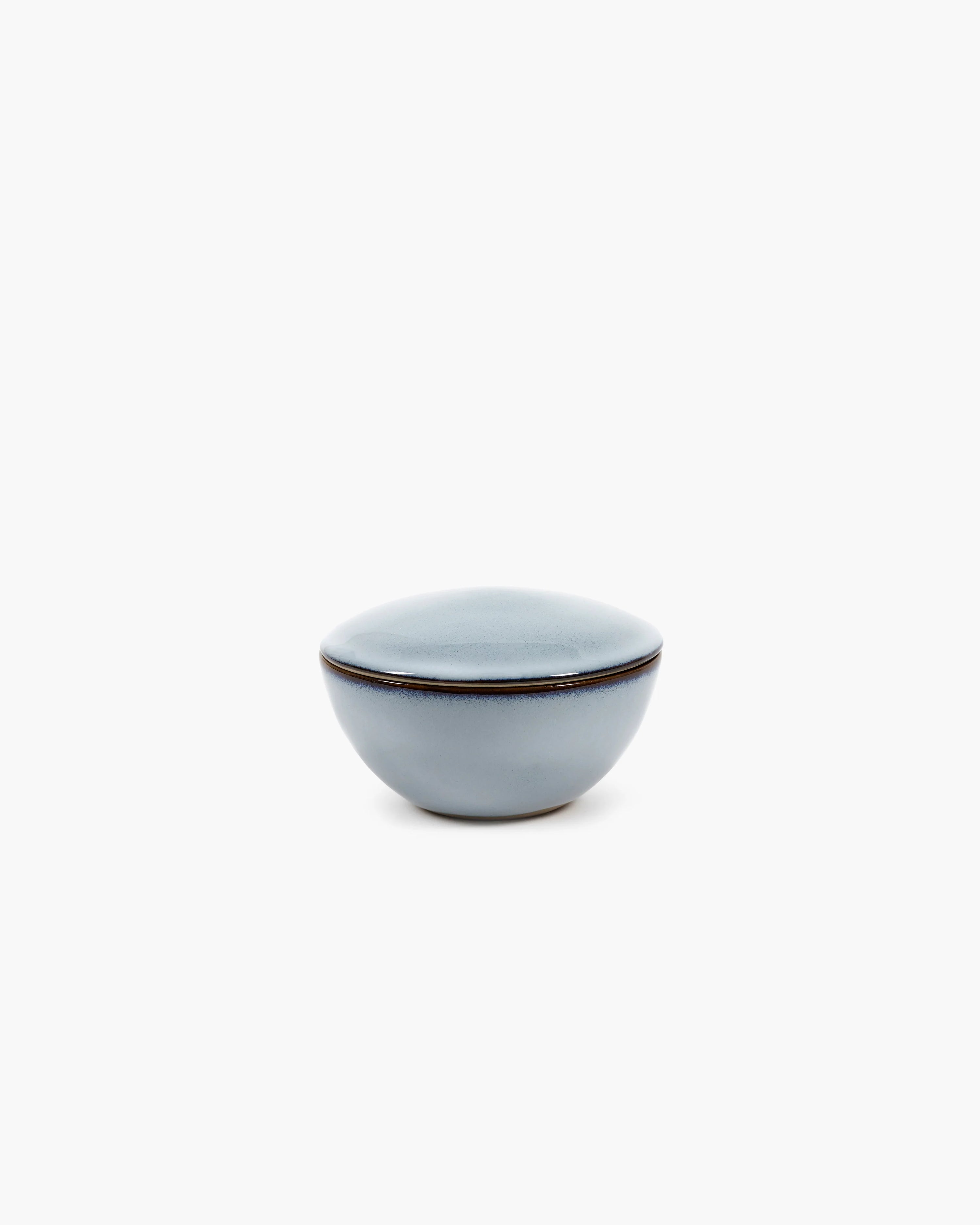 Bowl with lid L blue Pure | Serax by Pascale Naessens