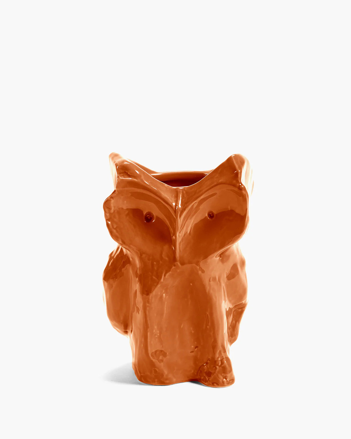 Owl Vase S Orange After Midnight