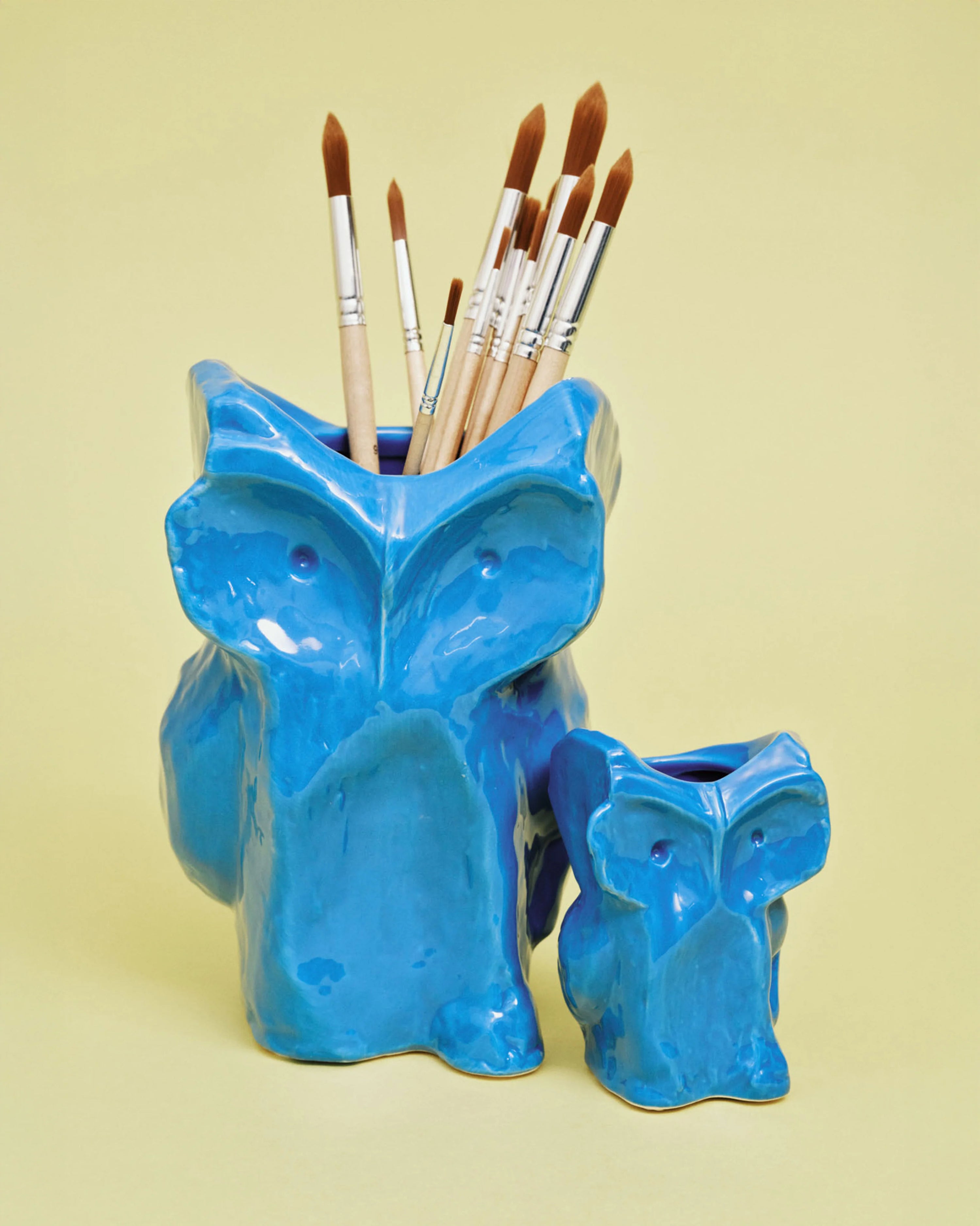 Owl vase S blue After Midnight