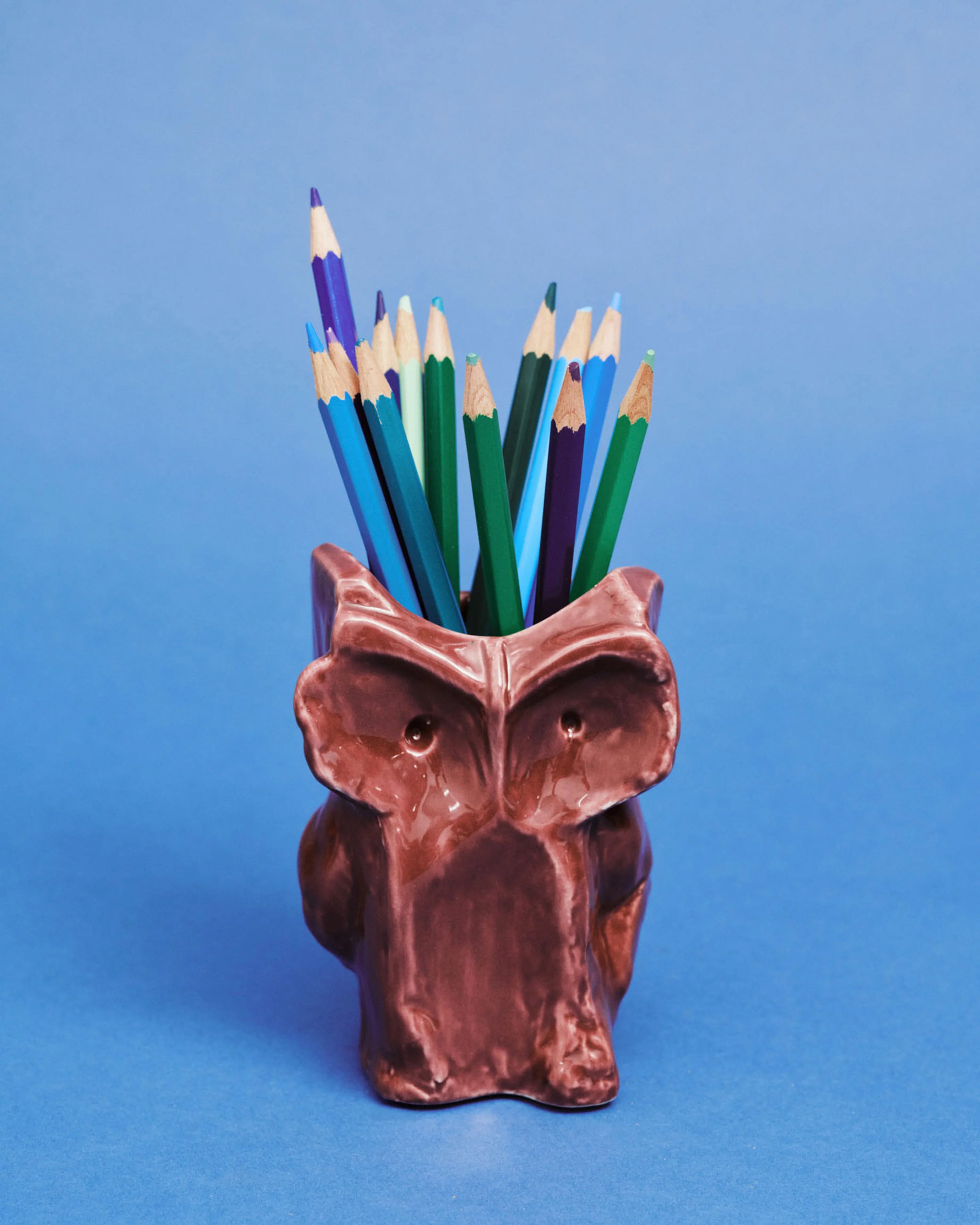 Owl vase XS aubergine After Midnight