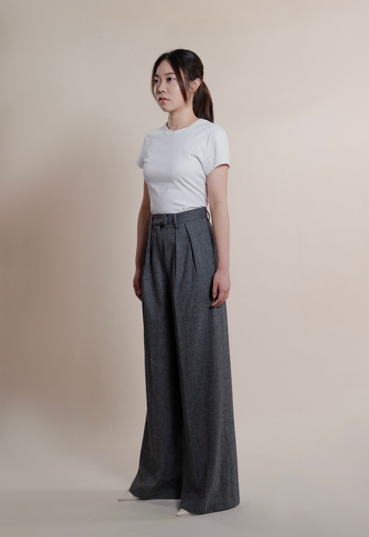 Figure Lecture | suit wide-leg trousers | Gray