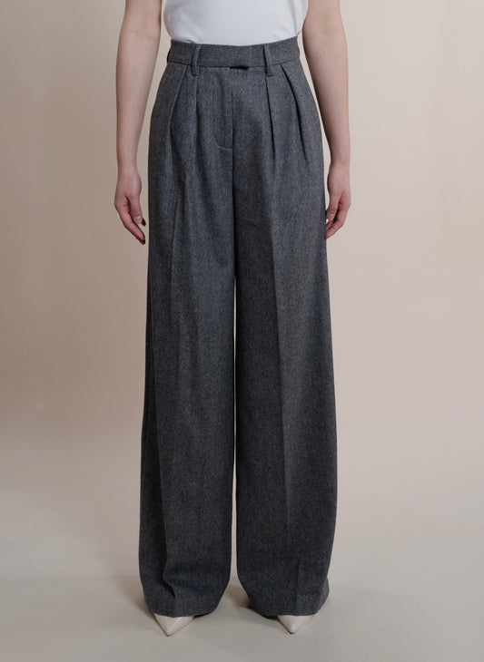 Figure Lecture | suit wide-leg trousers | Gray