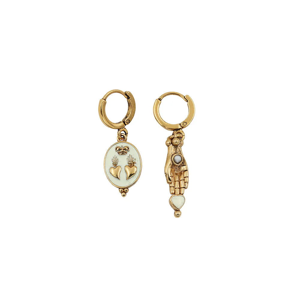 Mini Sacha asymmetrical hoop earrings