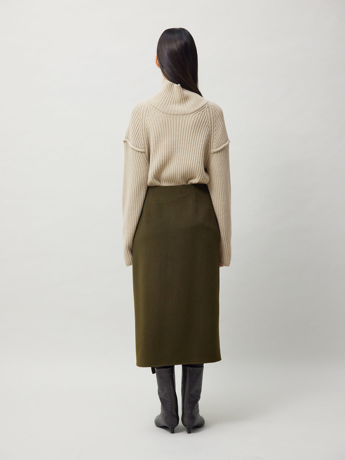 NENKA WOOL CASH DRAPED Skirt