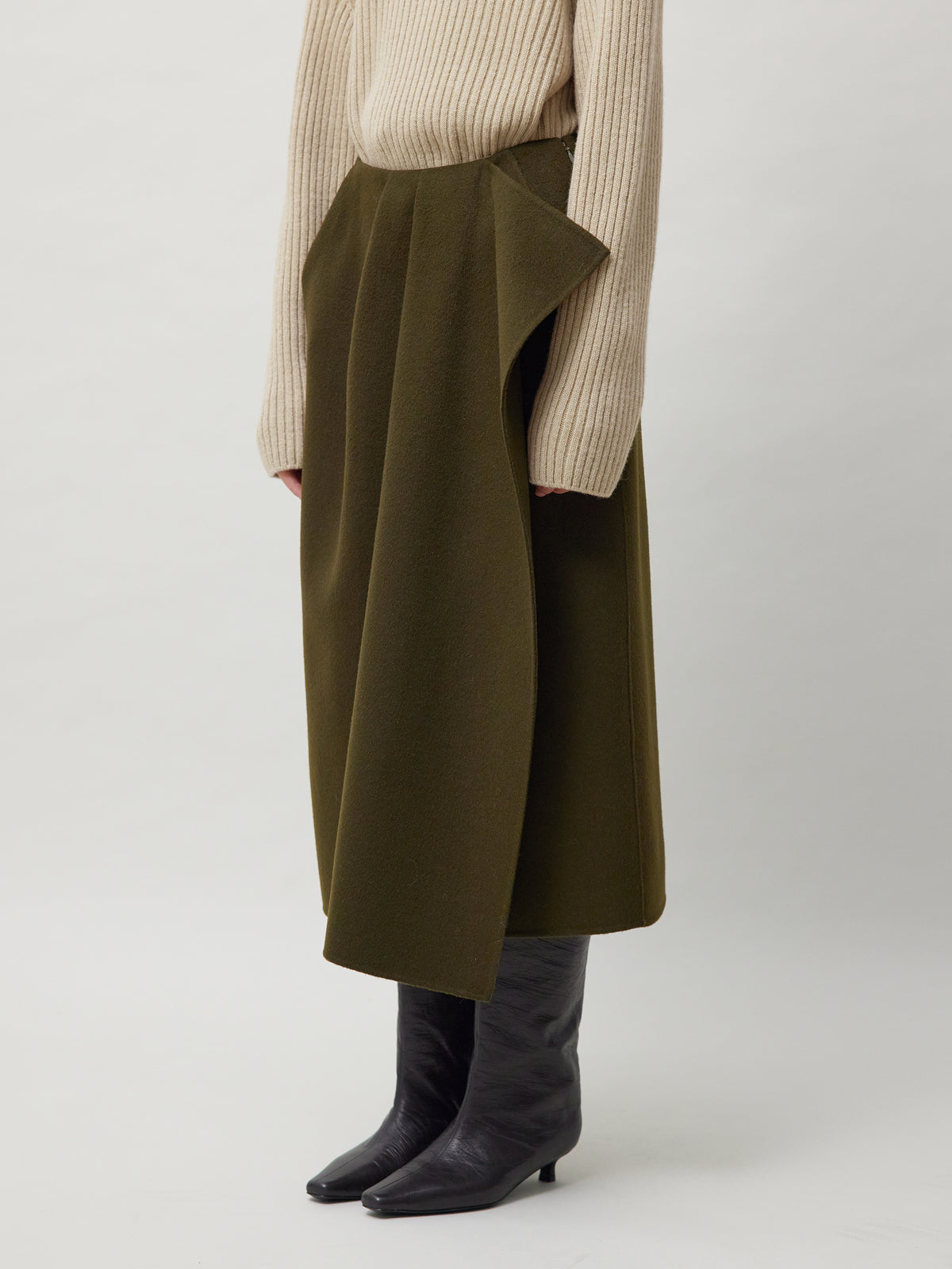 NENKA WOOL CASH DRAPED Skirt