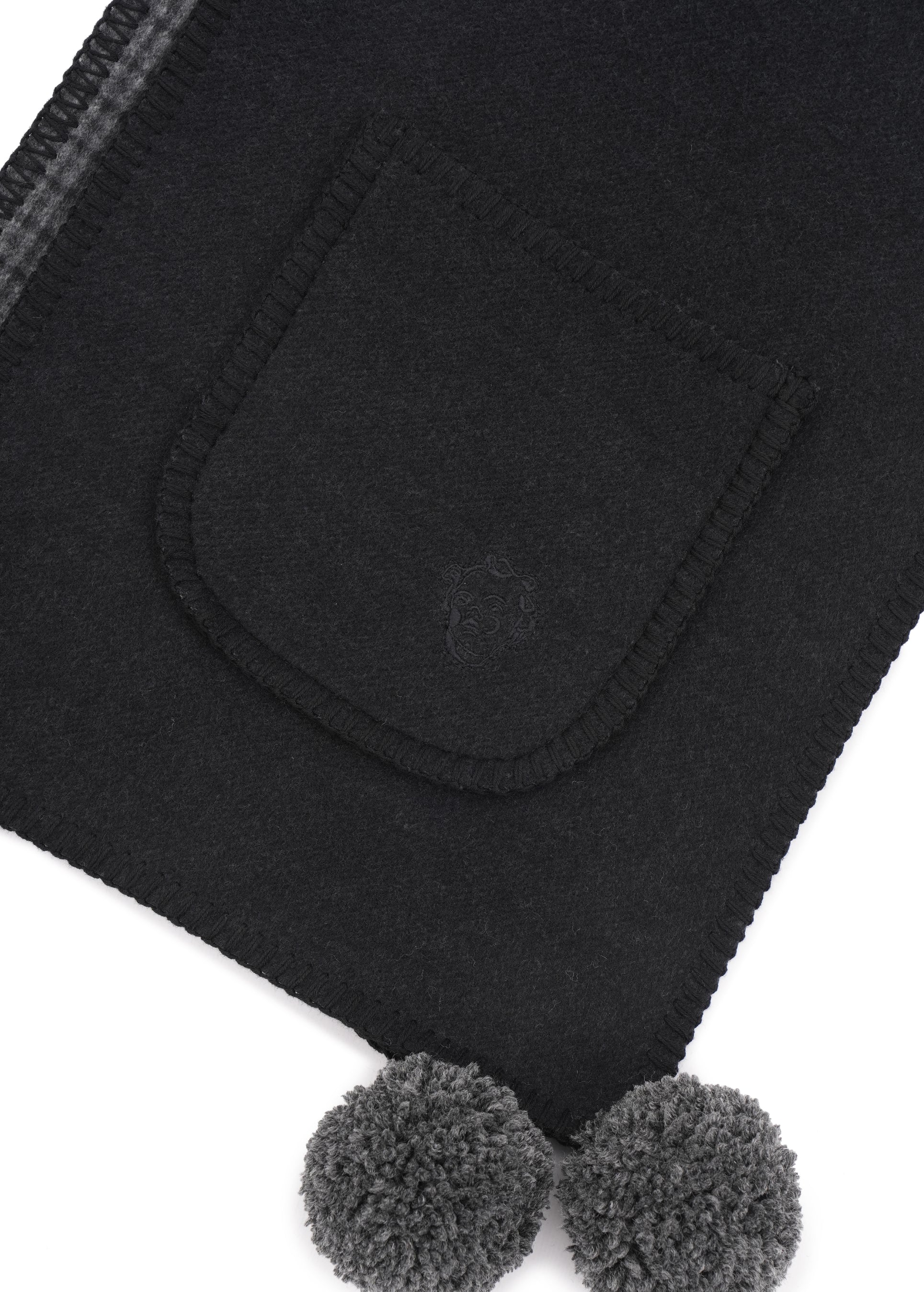 GUNIA Cashmere Scarf in Dark-Grey