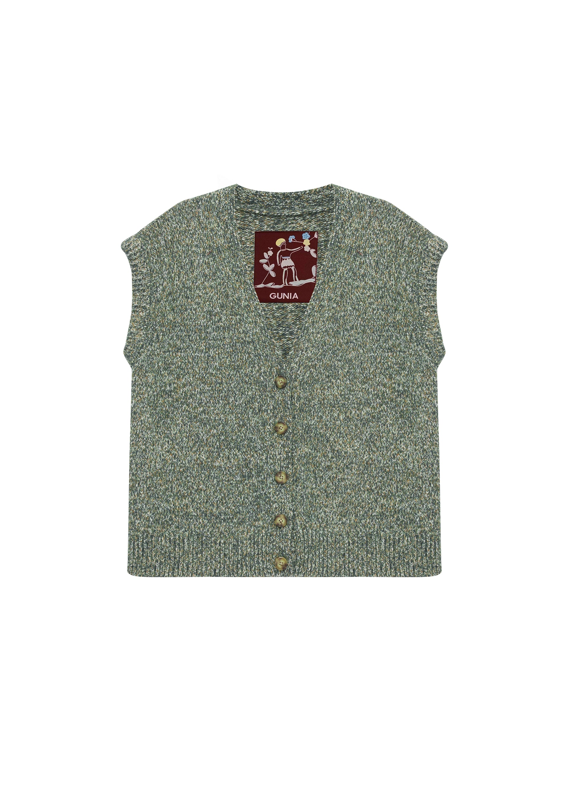 Mélange Button Up Vest