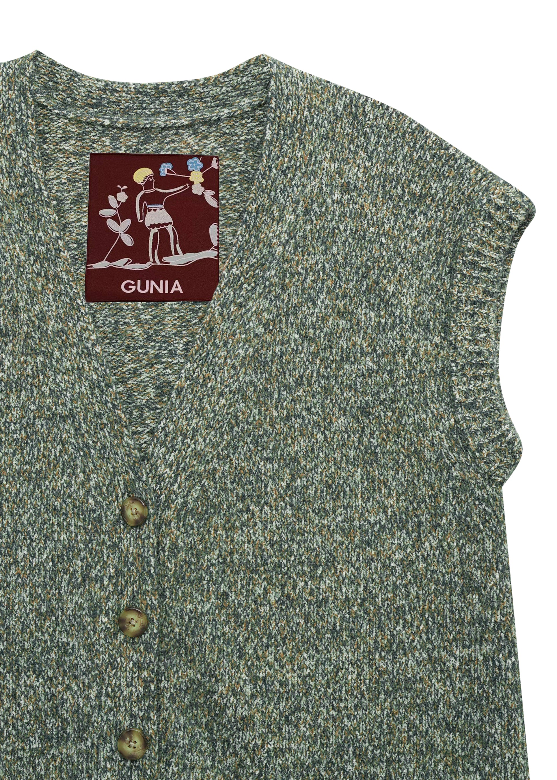 Mélange Button Up Vest