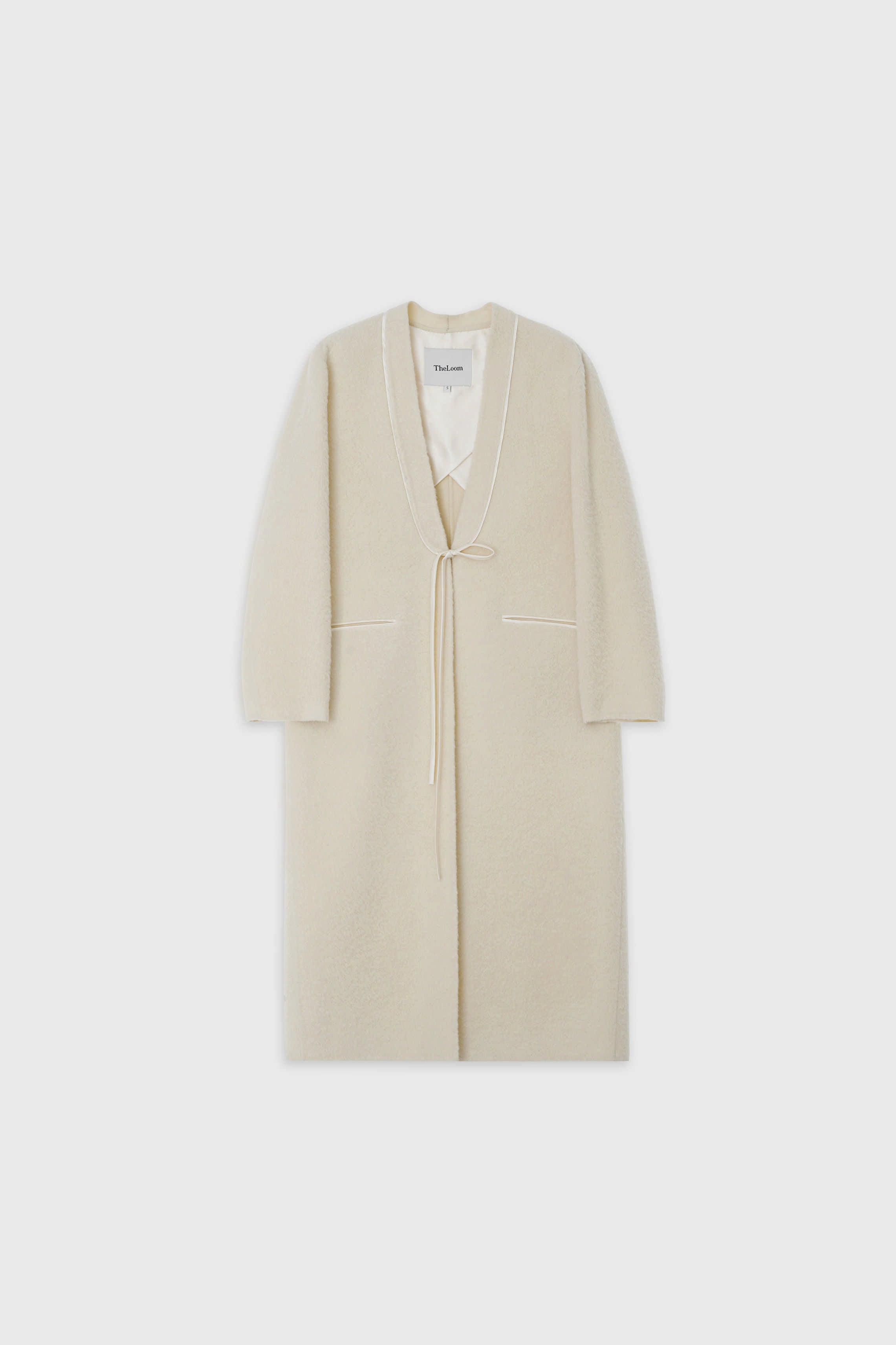 BABY ALPACA TIE LONG COAT