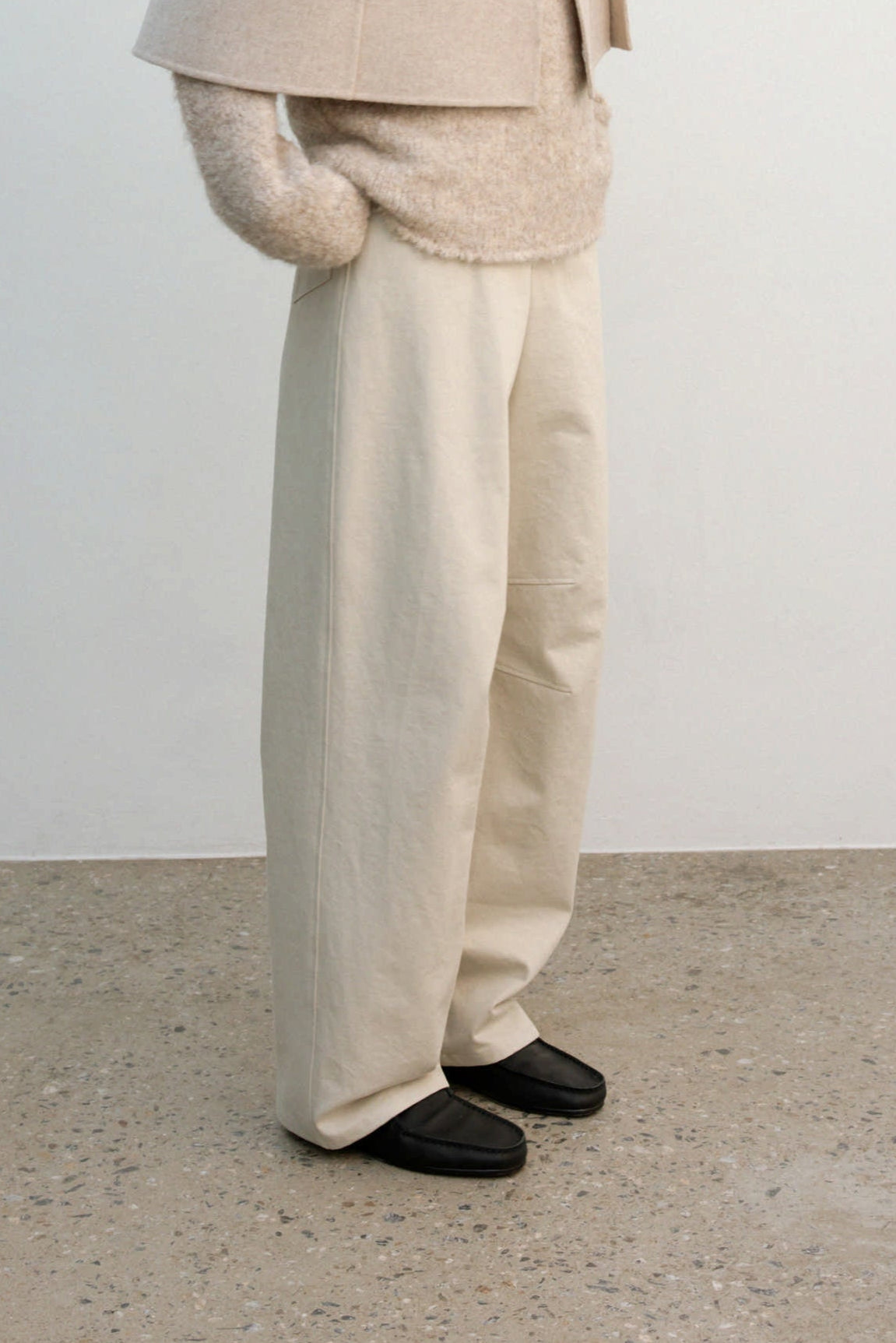 IVORY DENIM TROUSERS