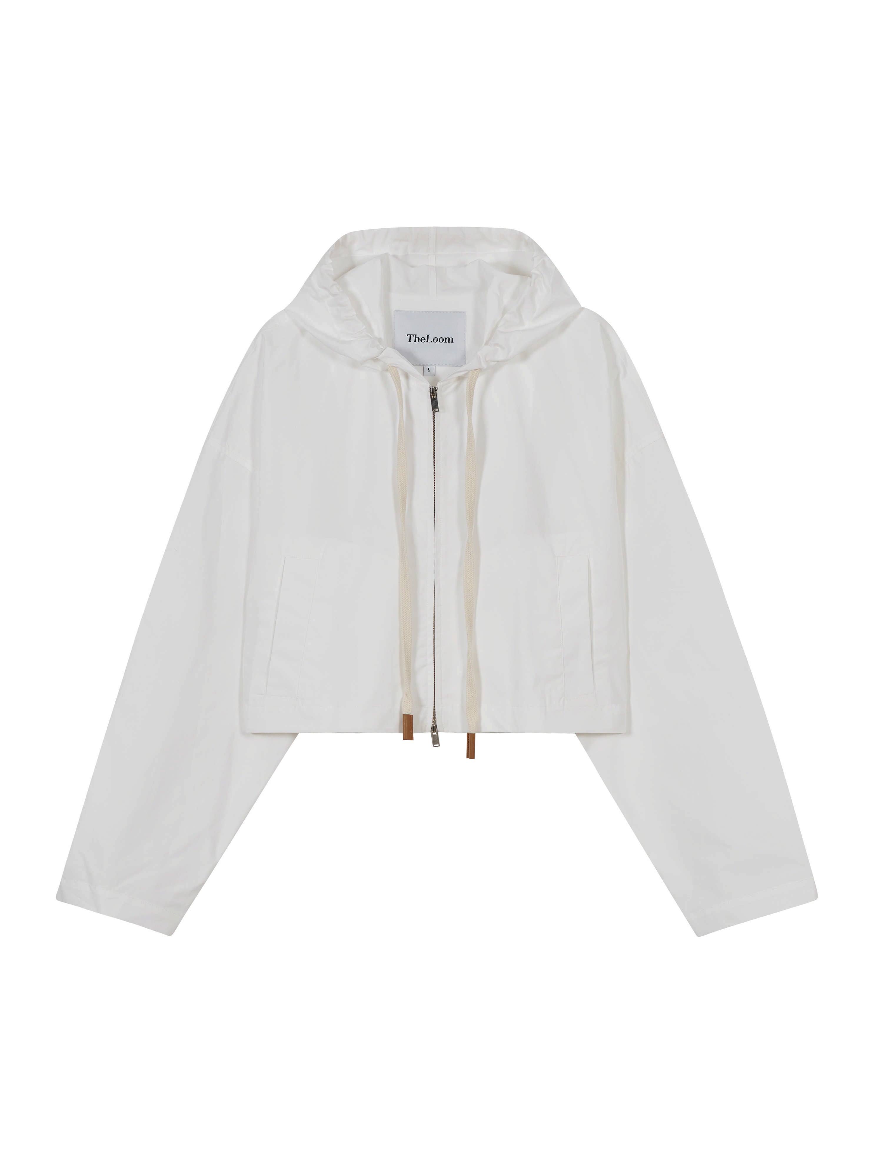 CROP HOOD JUMPER OFF WHITE