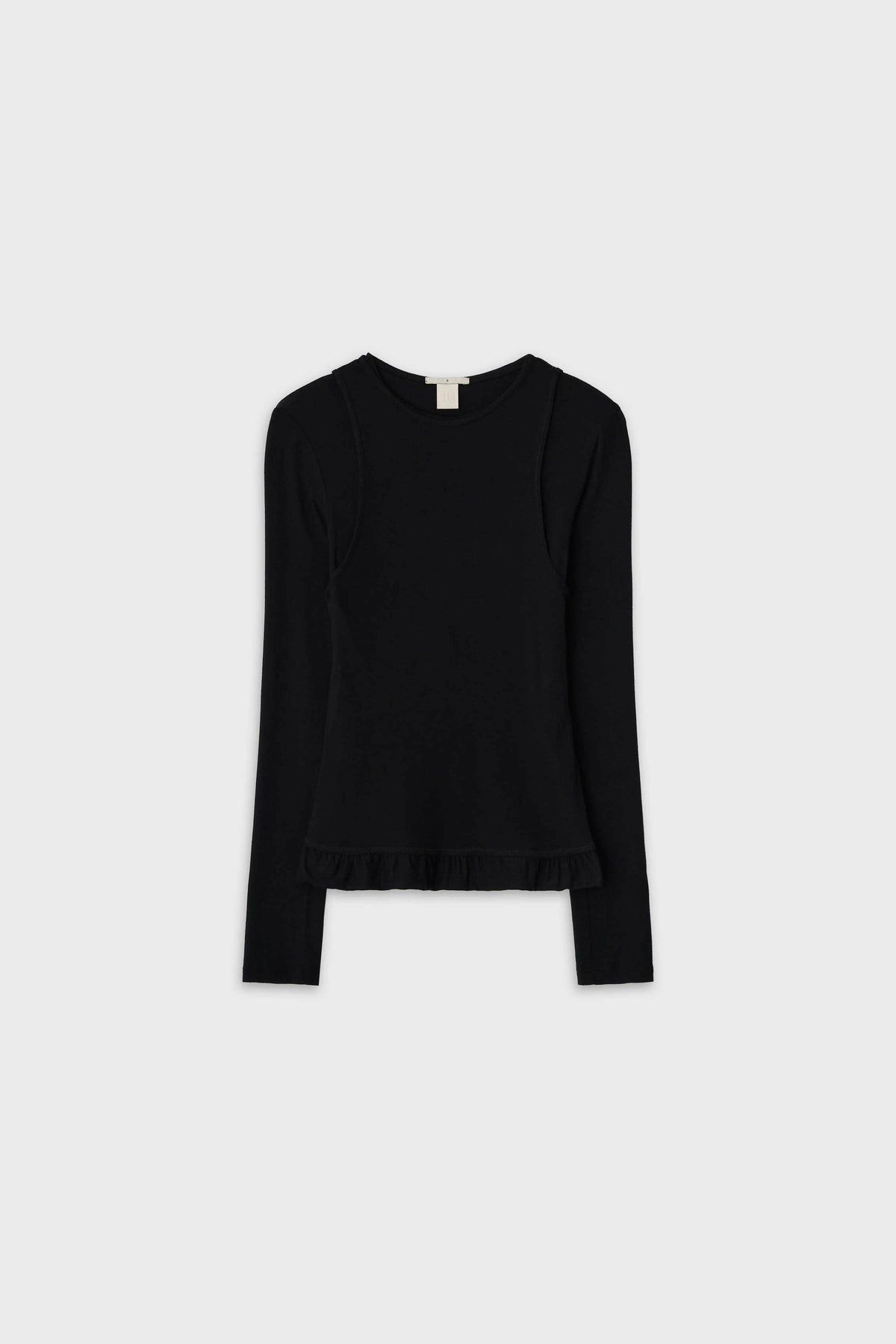 DUAL LINE PEPLUM TEE