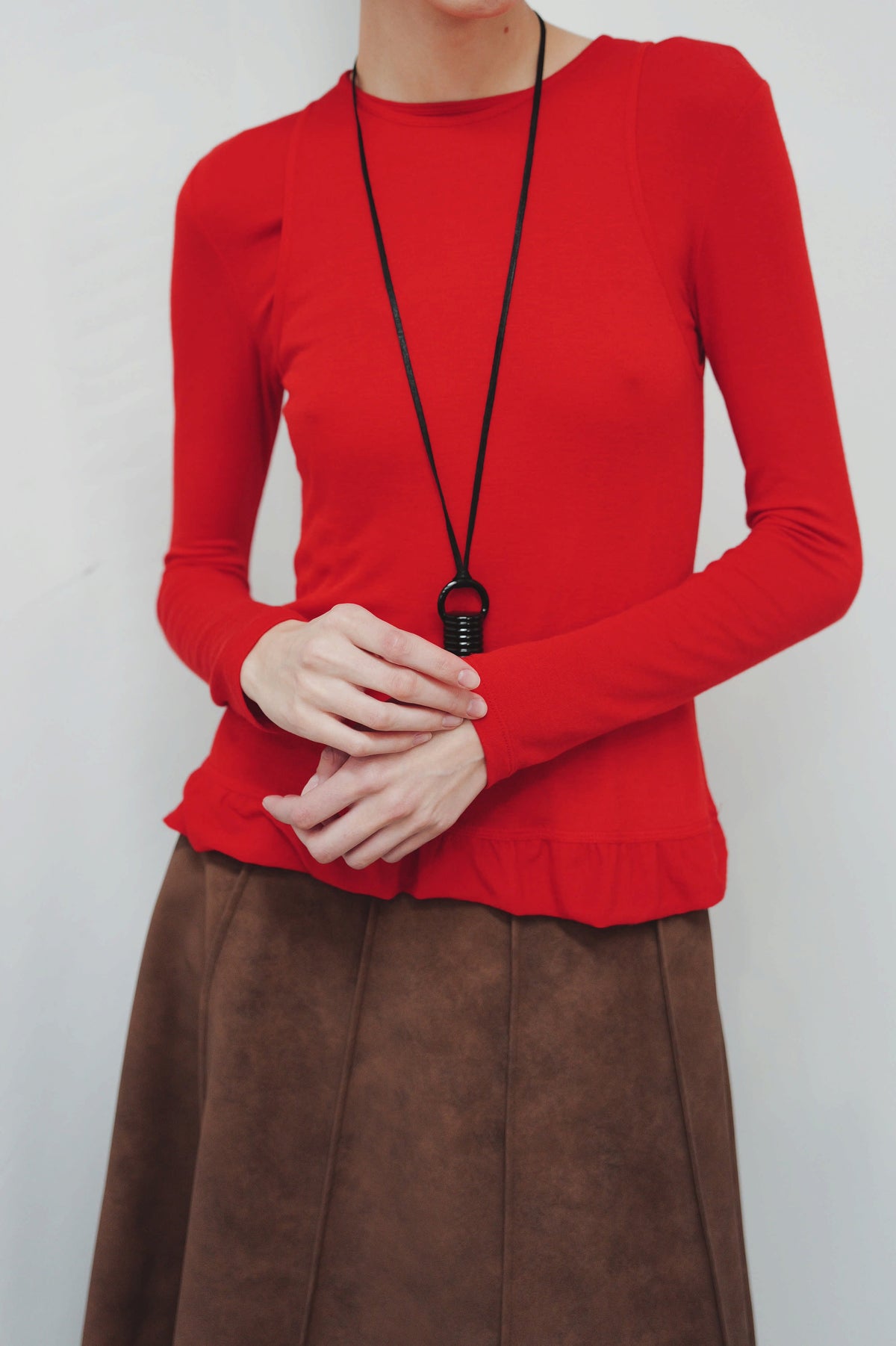 DUAL LINE PEPLUM TEE
