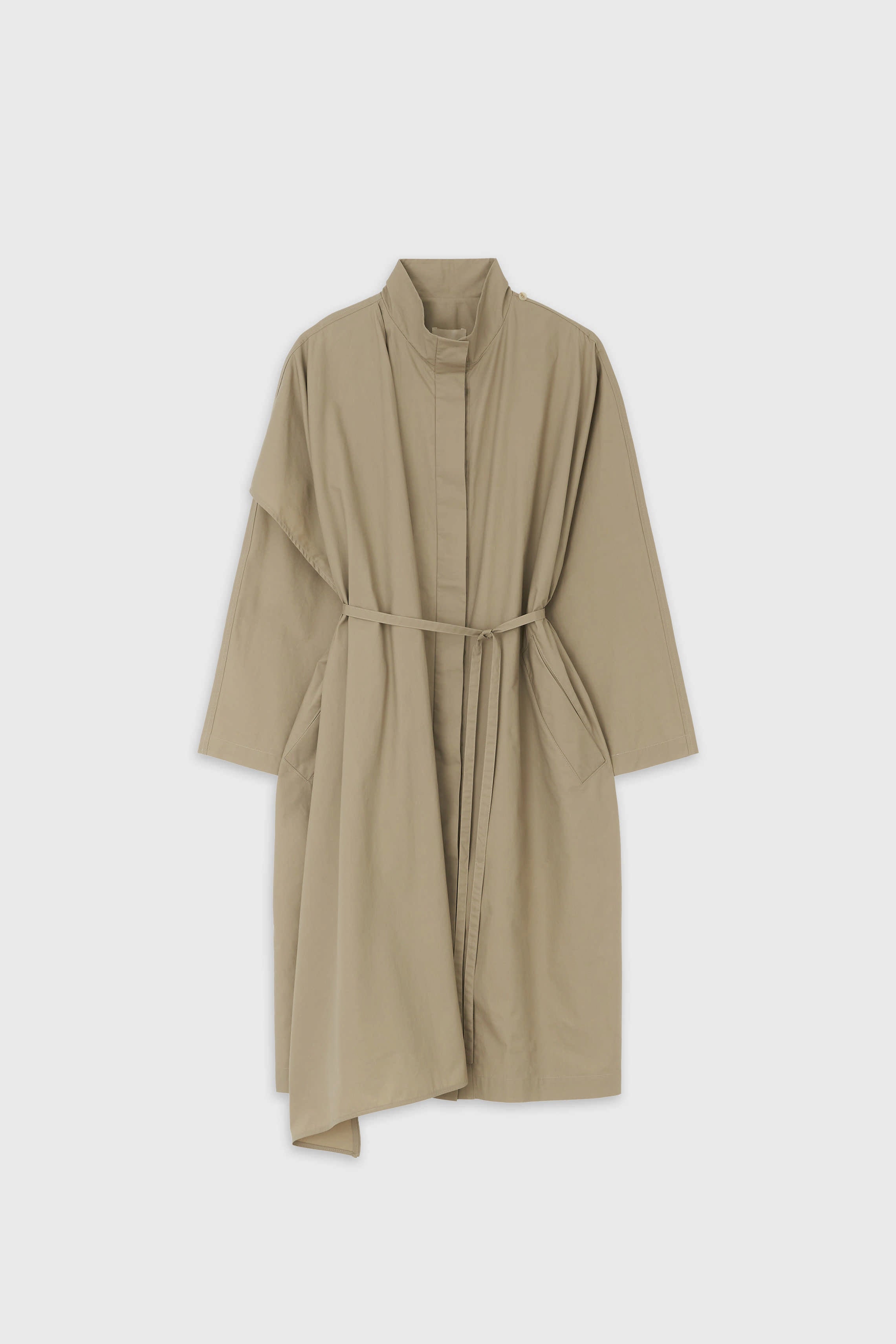 CAPED COAT - Beige