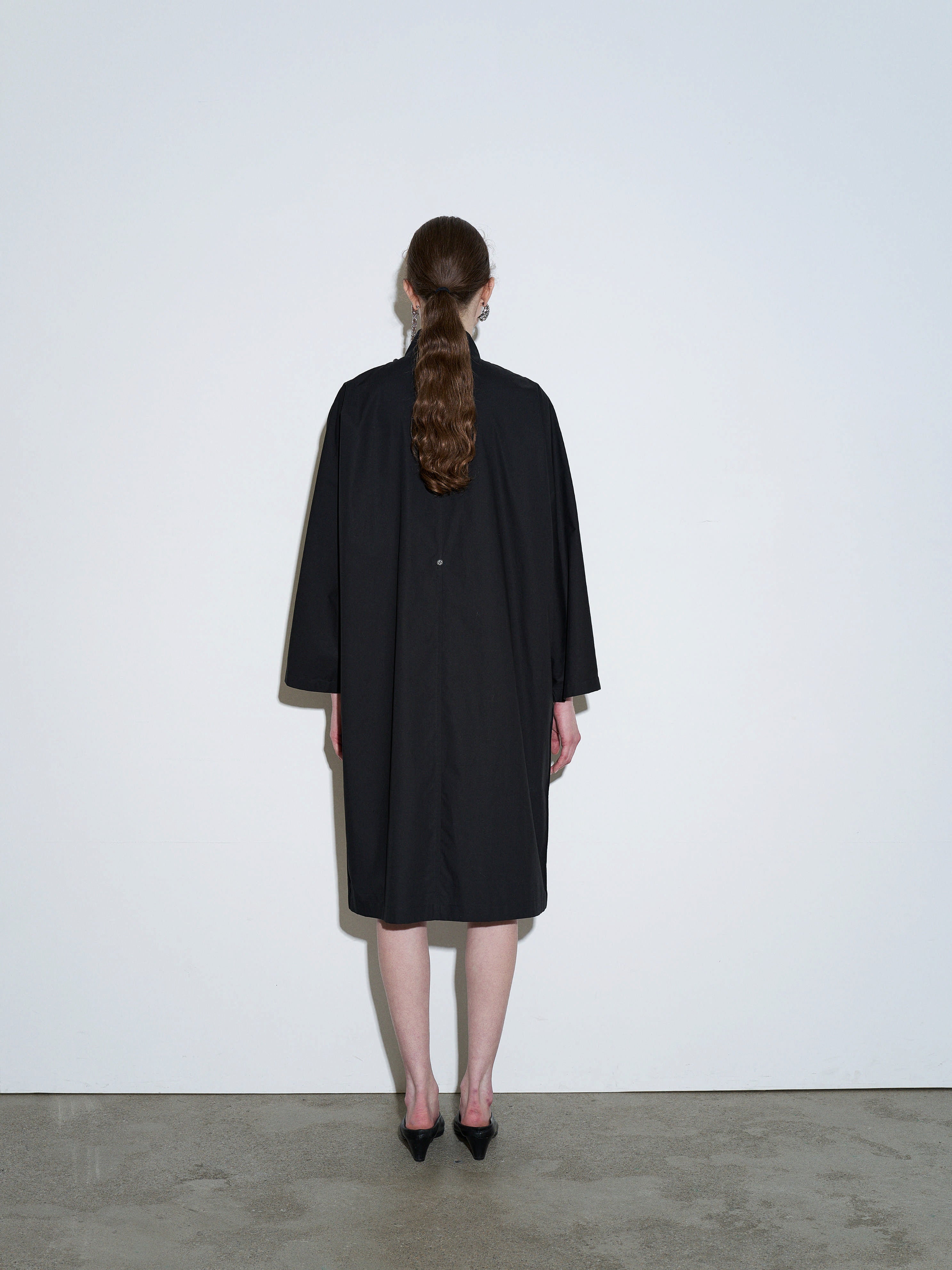 CAPED COAT - Black
