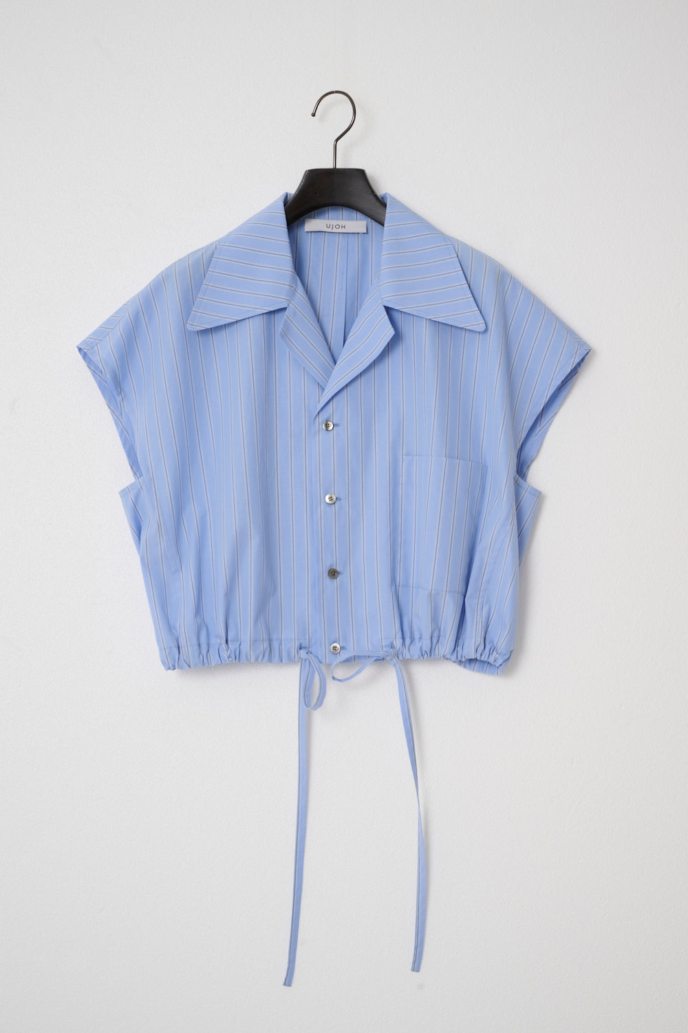 Open Collar Cropped Shirt