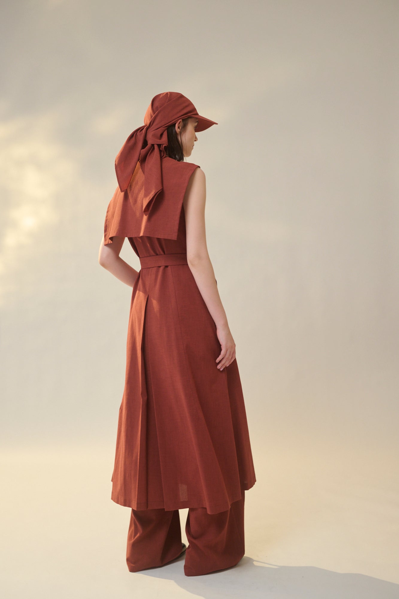 Sailor Collar Dress - Rosewood