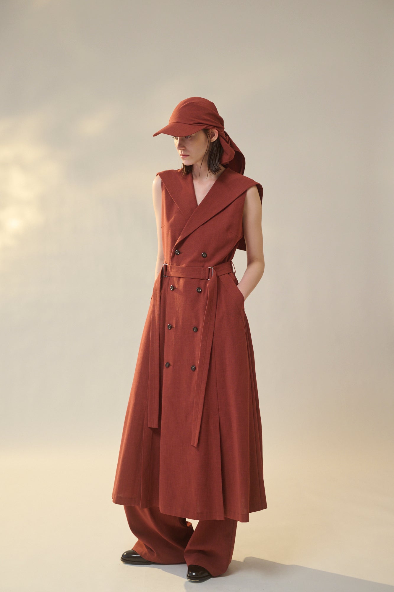 Sailor Collar Dress - Rosewood