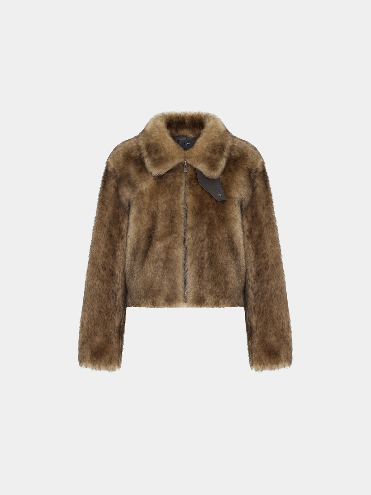 ALYSSA LAMB FUR HIGH NECK JACKET