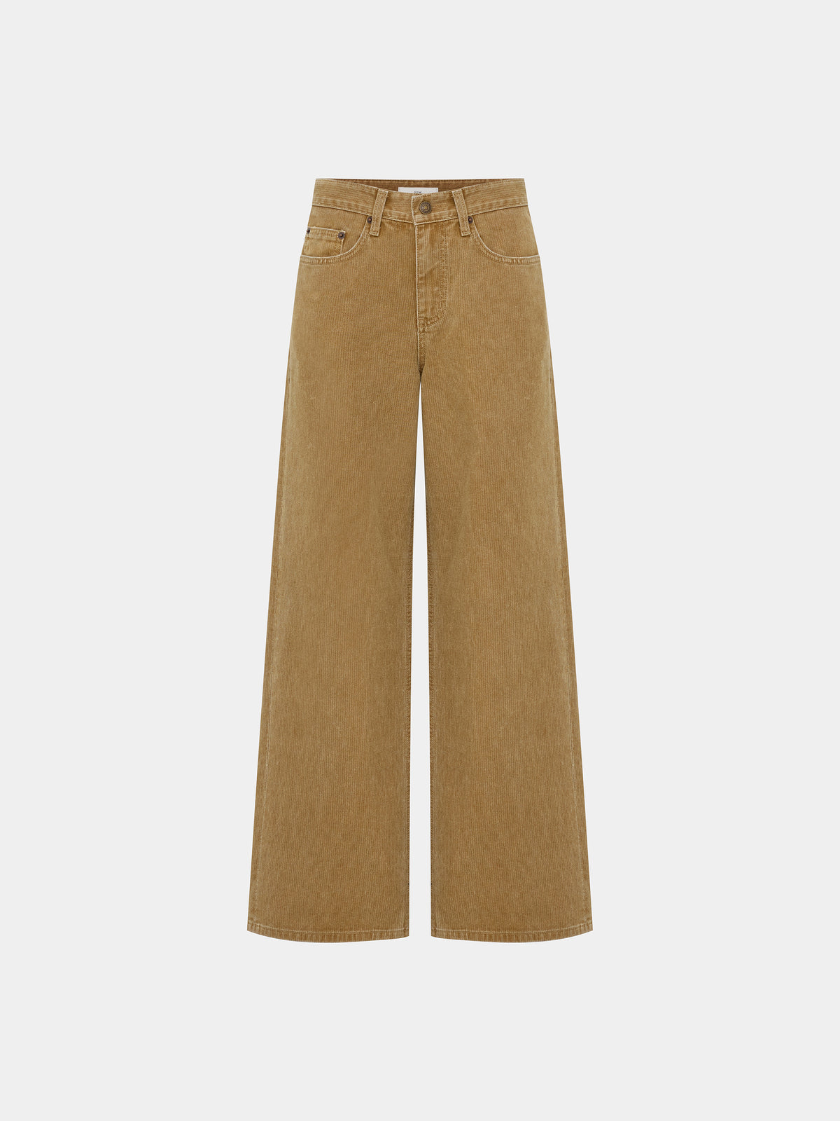 Cotton Camel Wide Leg Pants