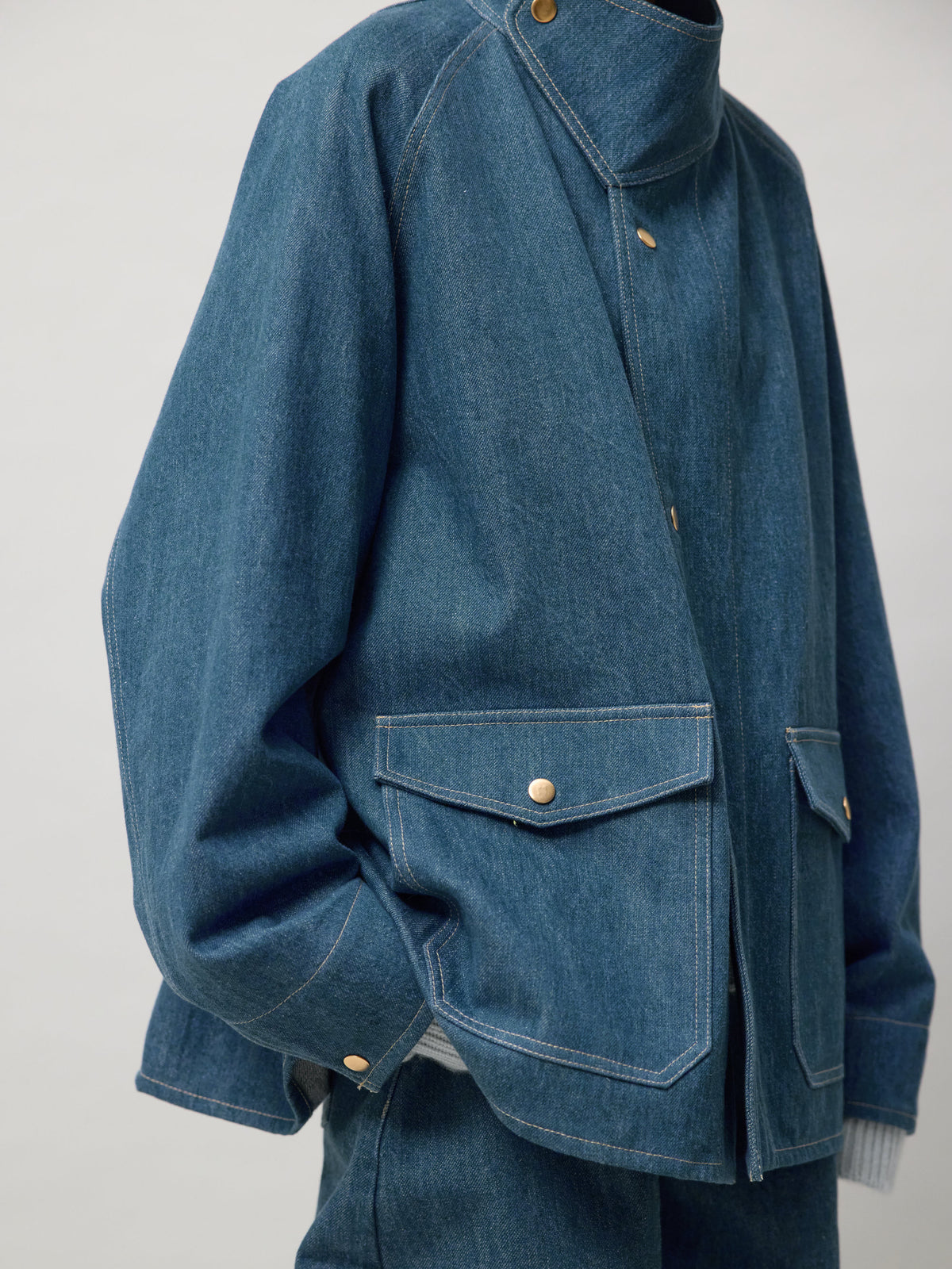 DENIM HIGH-NECK Jacket