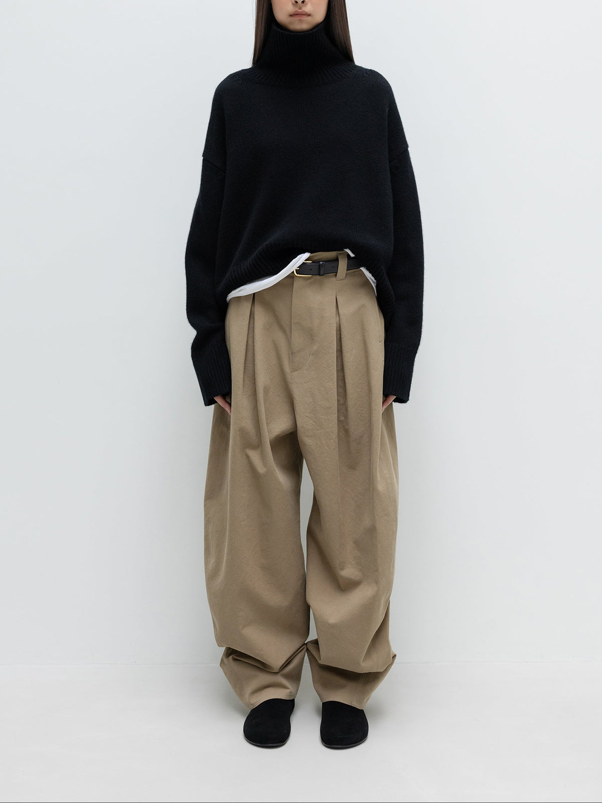 MILO PINTUCK COTTON PANTS