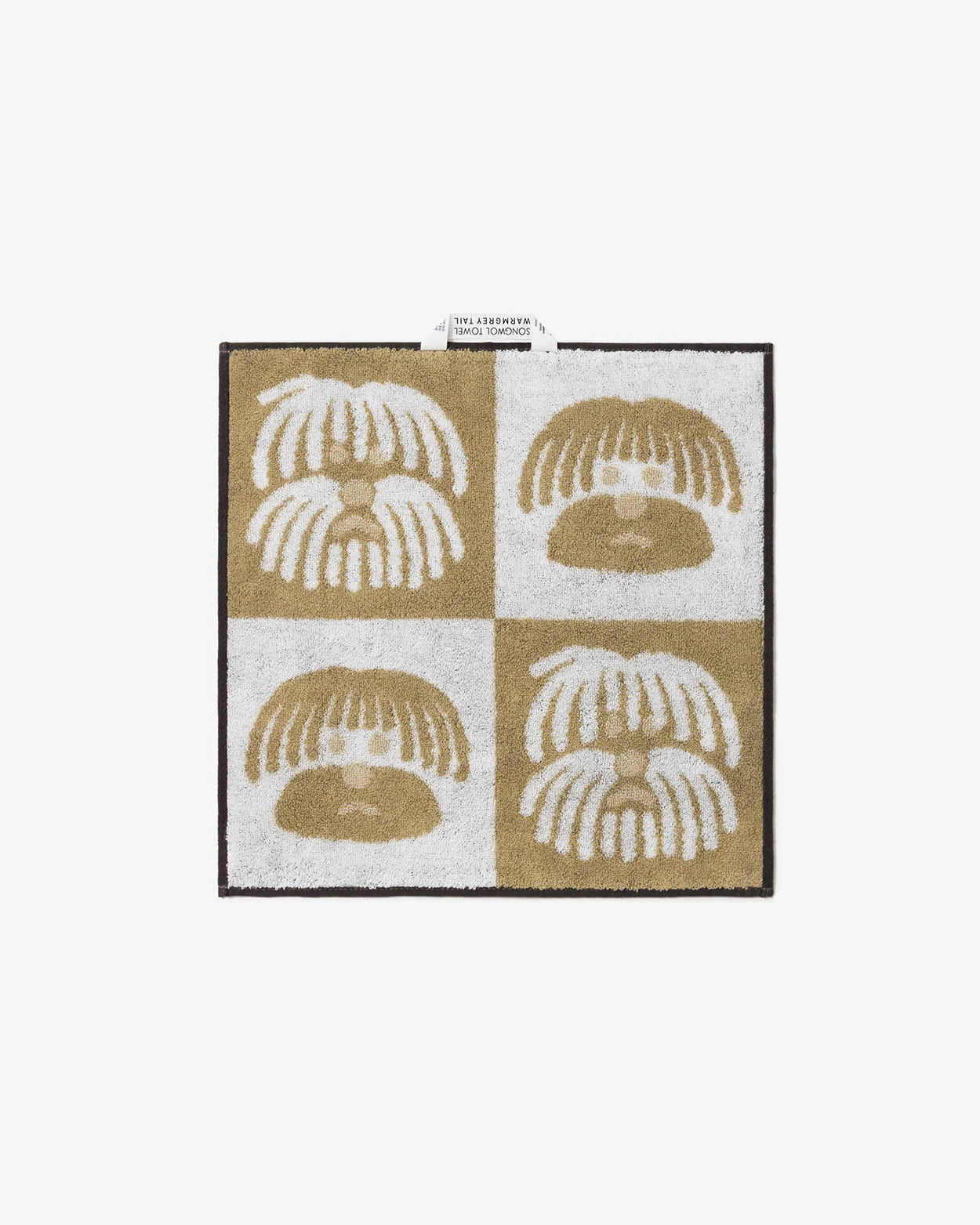 FLUFFY DOG HAND TOWEL - BEIGE