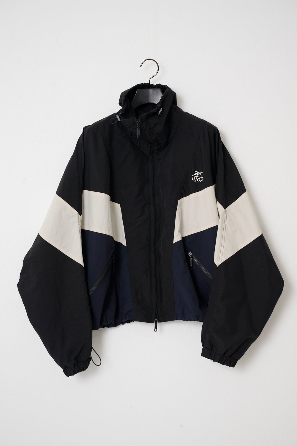 Zip Stand Collar Blouson - Black