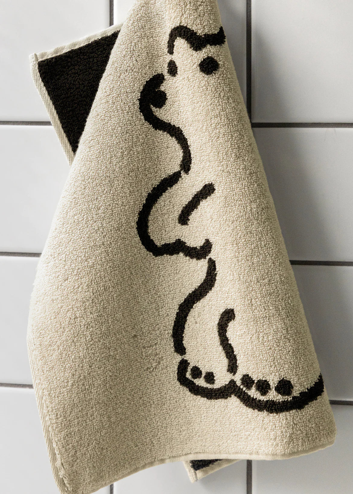 HUGGY BEAR HAND TOWEL - CREAM - Warmgrey Tail