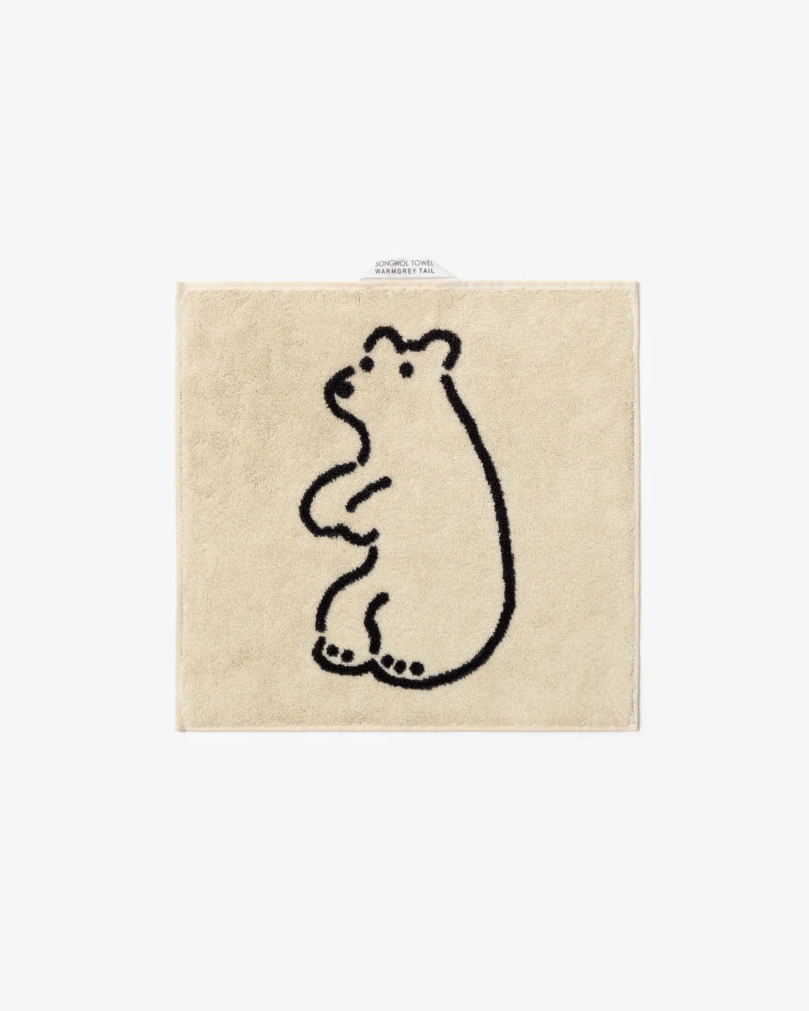 HUGGY BEAR HAND TOWEL - CREAM - Warmgrey Tail