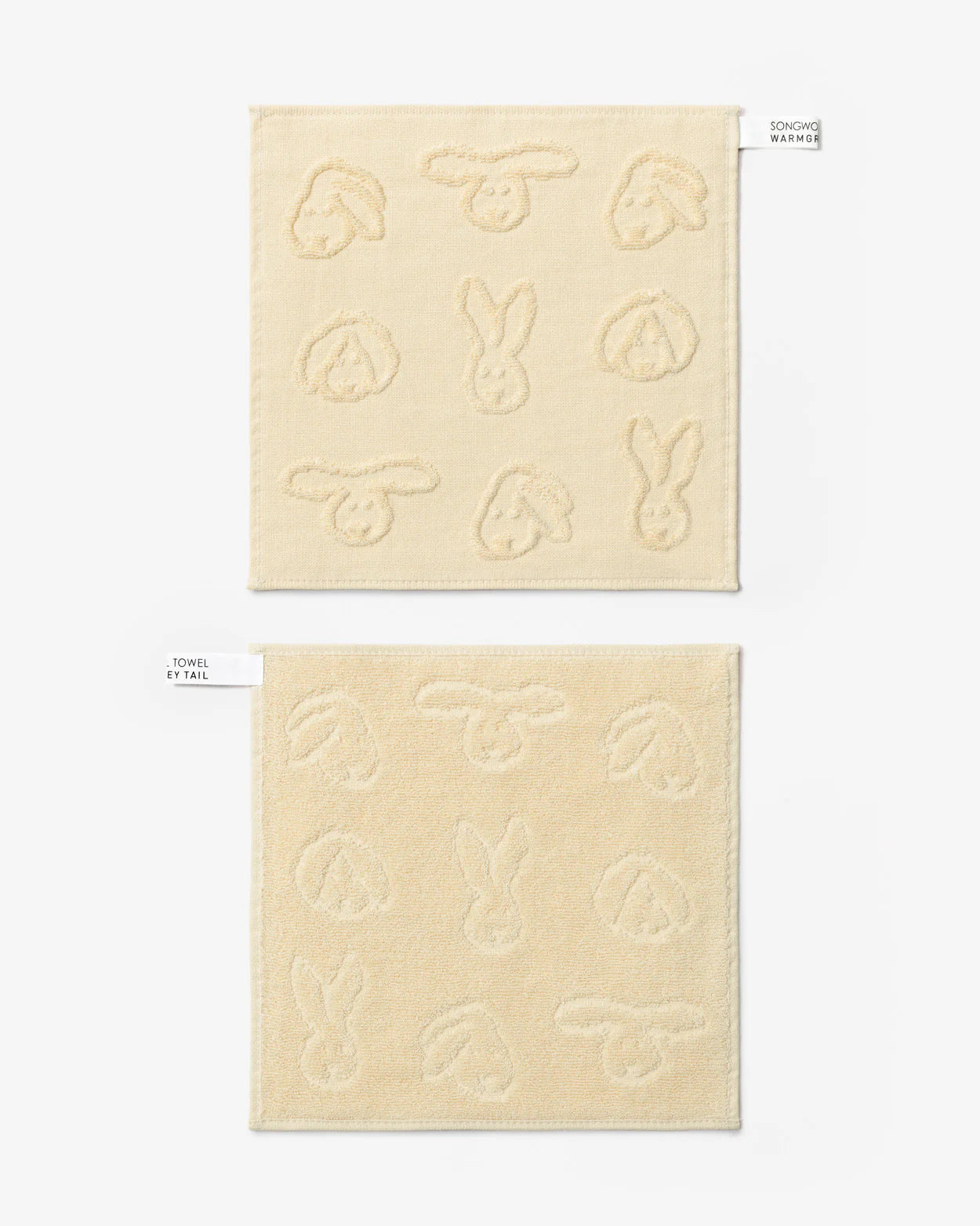 BUNNY BUNNY HAND CLOTH - WHITE+BLACK 2P GIFT SET