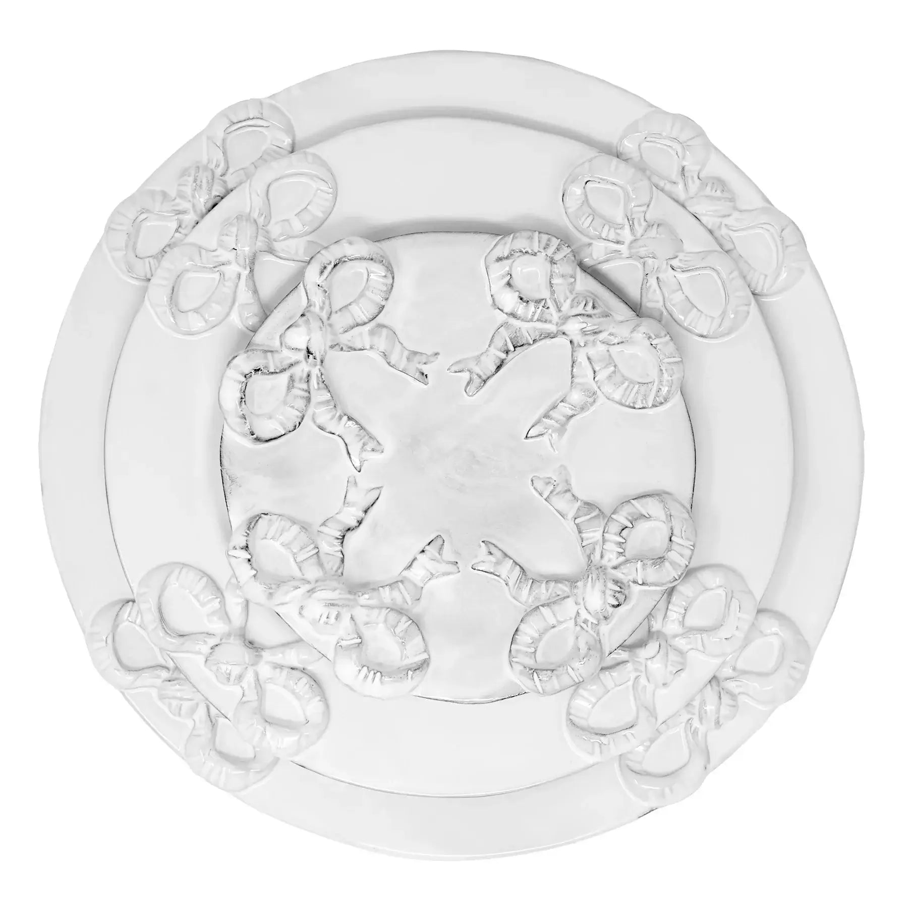plate with ribbon-handmade-astier de villatte