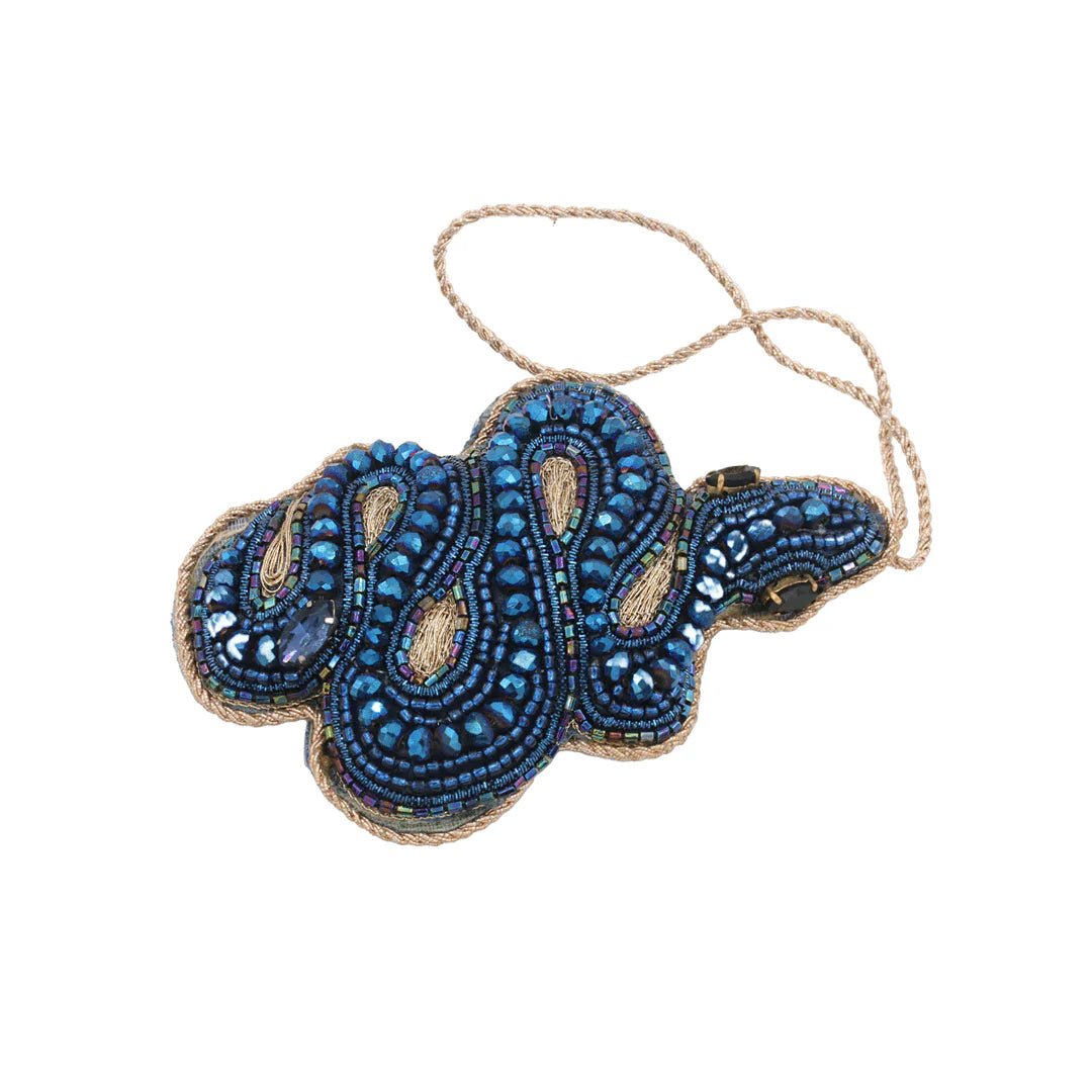 Embroidered pendant - Snake