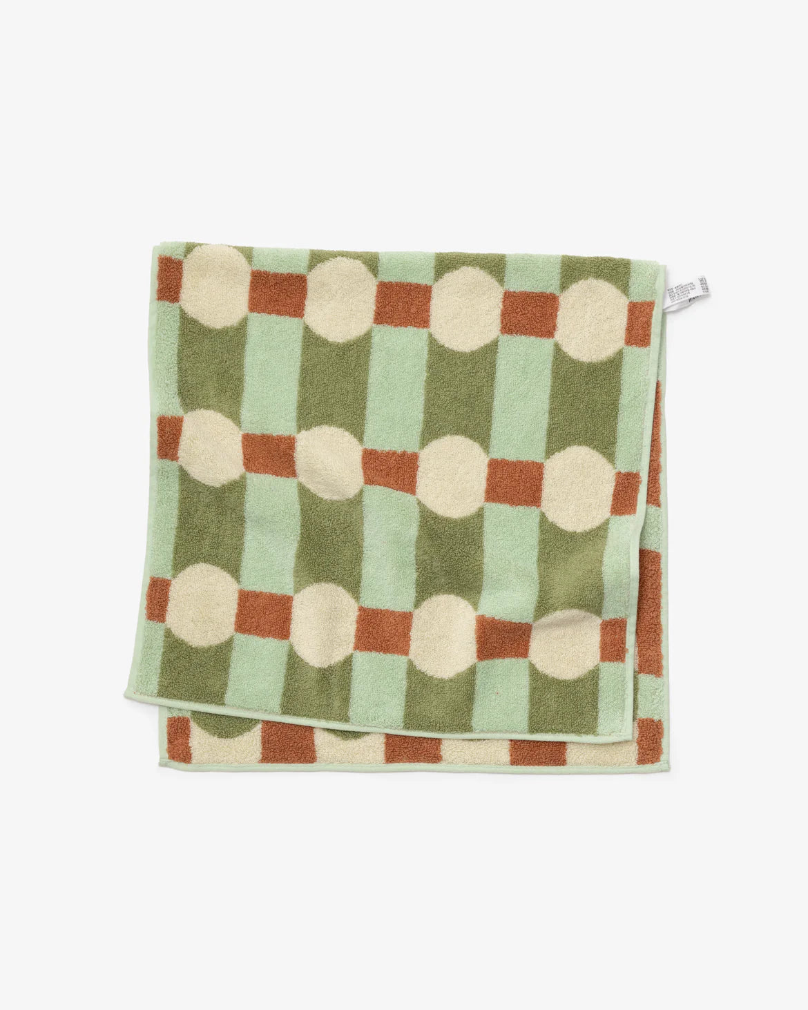 DOT CHECK TOWEL - CREAM ON MINT - Warmgrey Tail