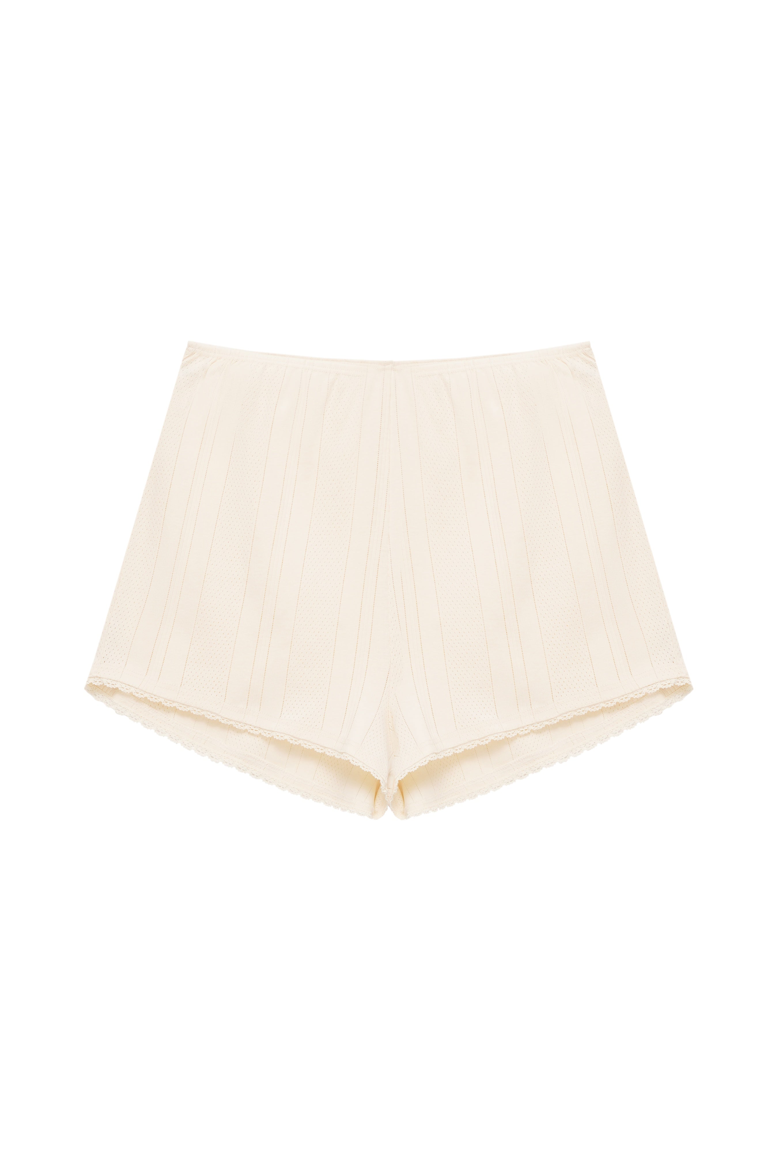 TEXTURED SHORTS IN MILK