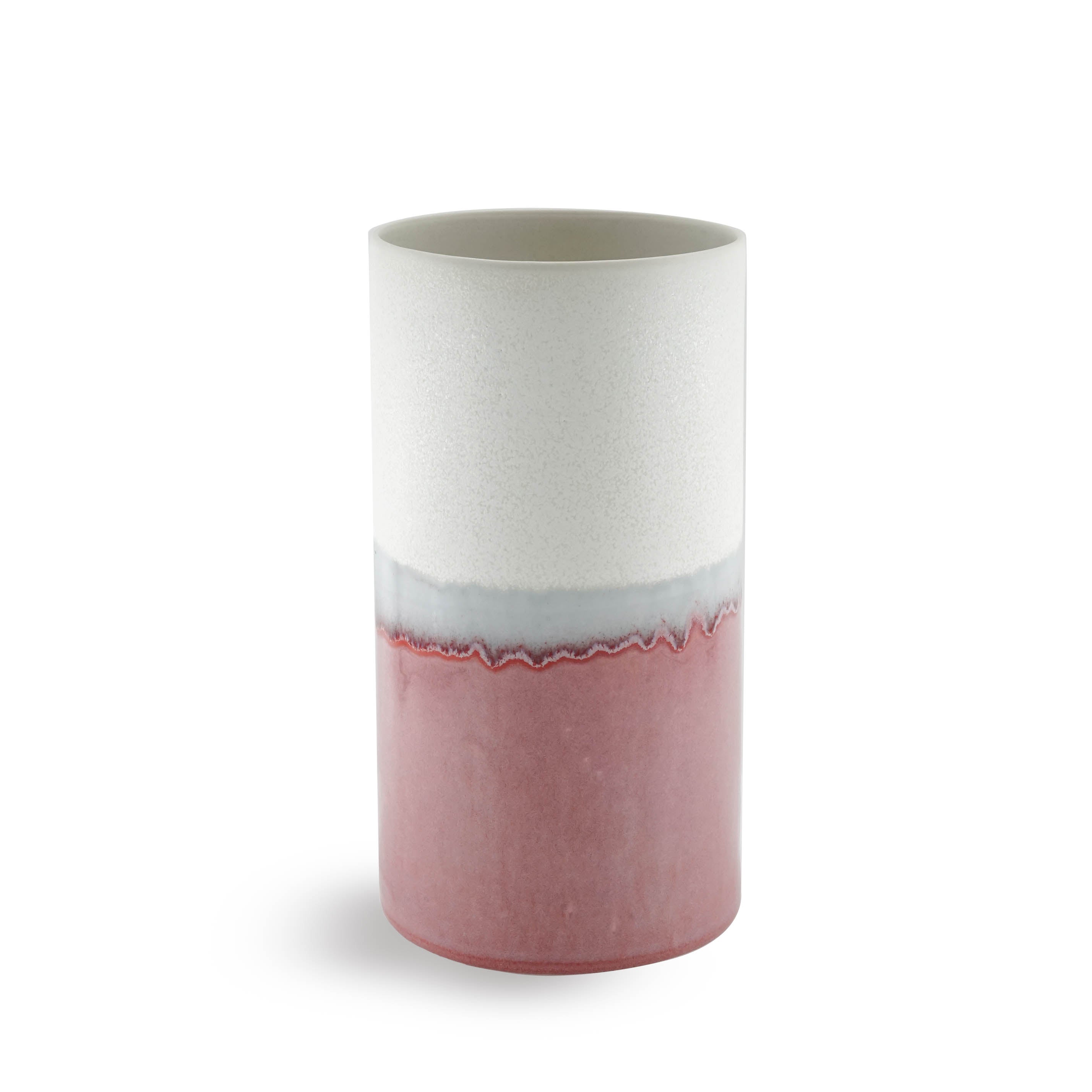 SGW Lab - Cylinder Vase - XLarge - White Pink